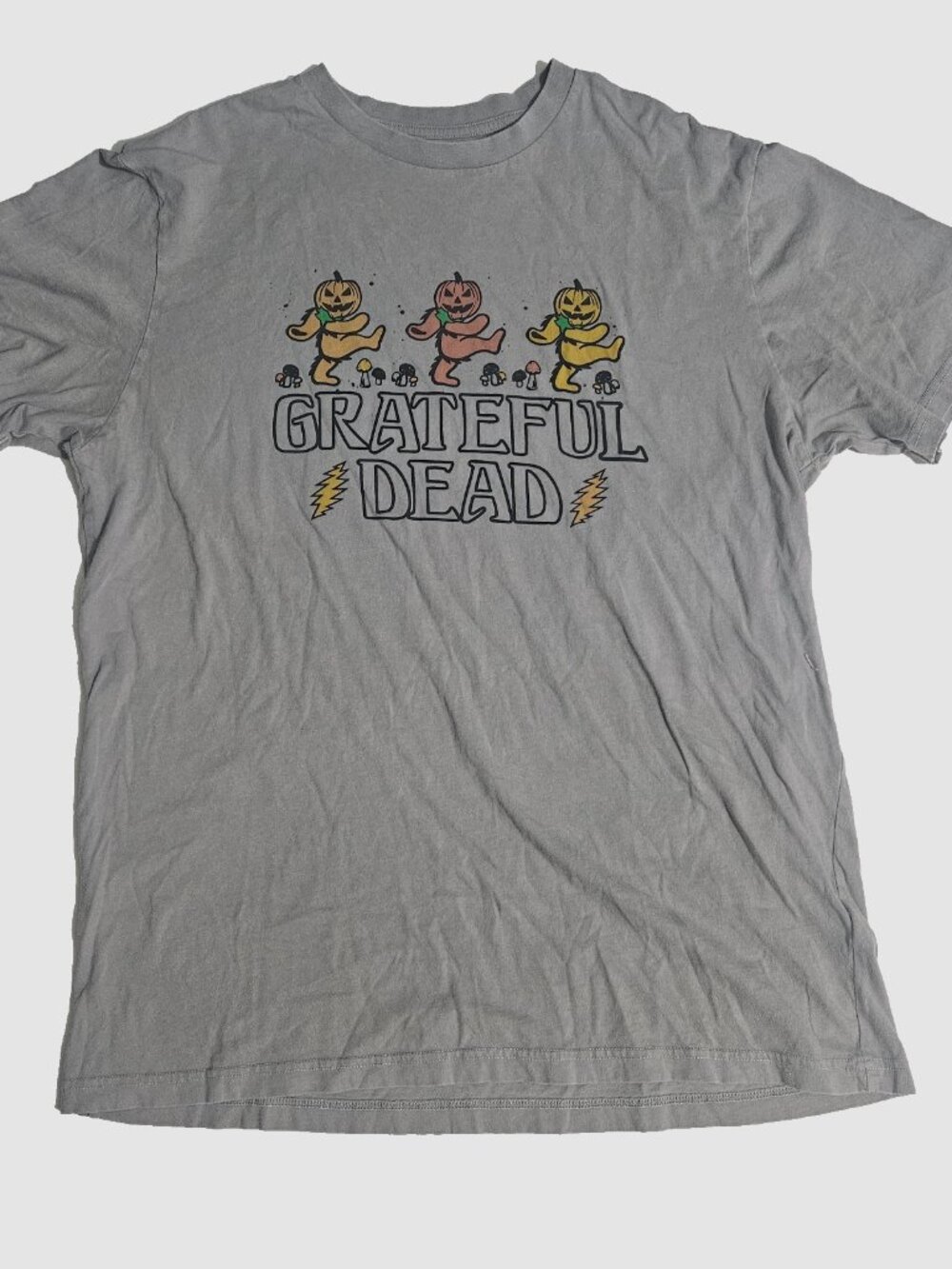Grateful Dead Pumpkin Themed Dancing Bears Graphic  Shirt Size L